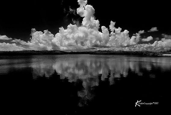 Reflection Of Clouds_Black_and_White_Photography