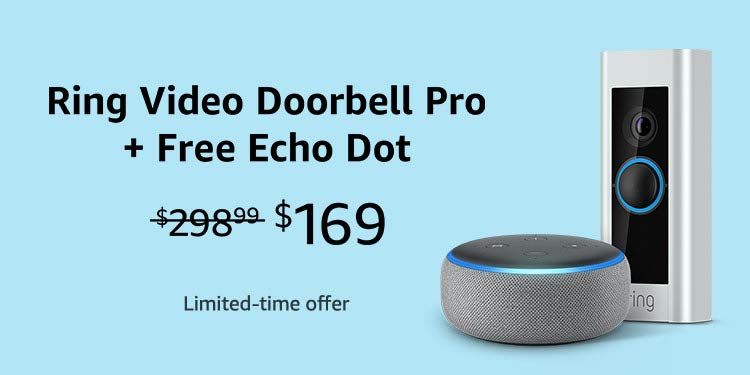 Ring Video Doorbell Pro + Free Echo Dot