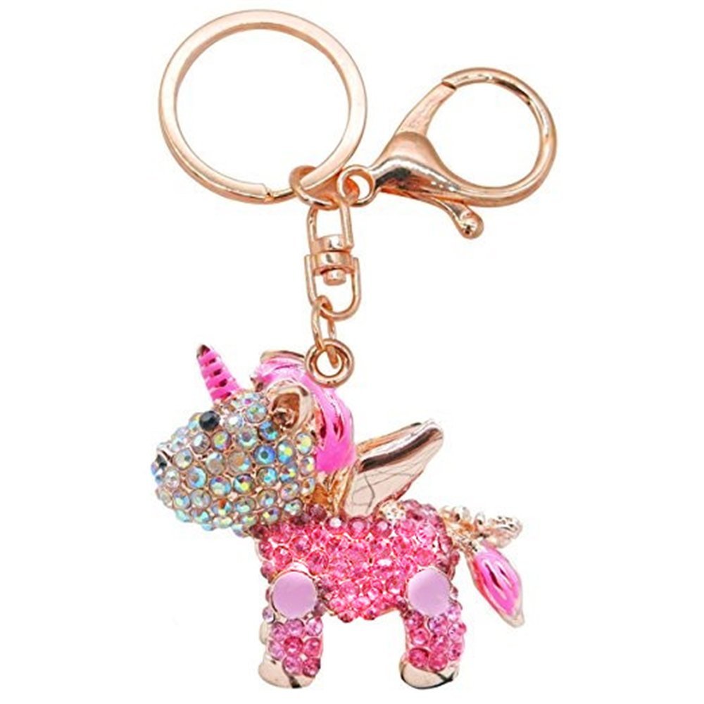 Sparkling Crystals Rhinestones Unicorn Keychain
