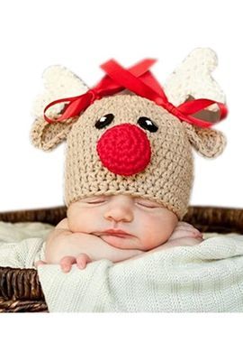 Outfits Crochet Christmas Deer Hat for Boys Girls