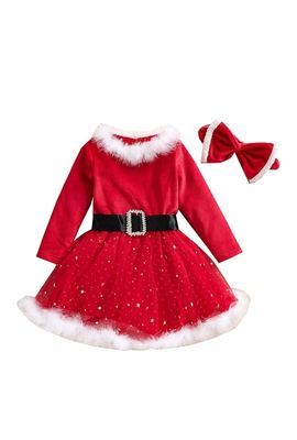 Santa Claus Costume Dresses for Toddler Baby Girls