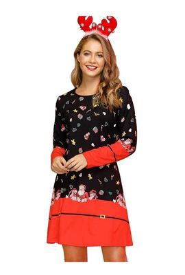 Women's Christmas Printed Tunic Dress