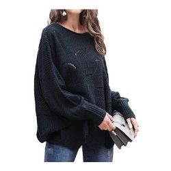 Women’s Pullover Batwing Sleeve Loose Hollow Women's Pullover Batwing Sleeve Loose Hollow
