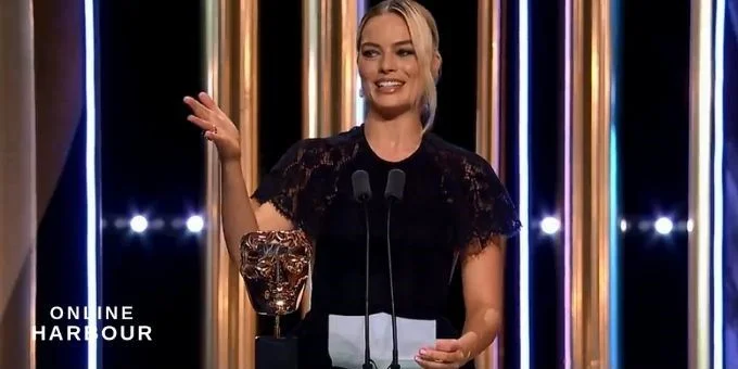Margot Robbie deliverying Brad Pitt Speech at the BAFTAs 2020