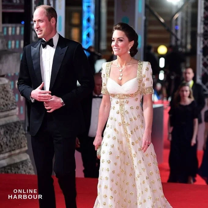 Prince William and Kate Middleton at the BAFTAs 2020 event