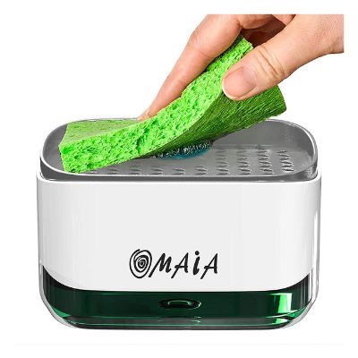Kitchen Soap Dispenser with Sponge Holder 01
