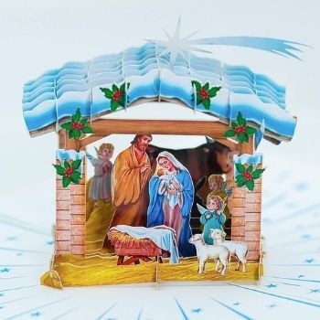 Merry Christmas Nativity Pop Up Pop Up Card