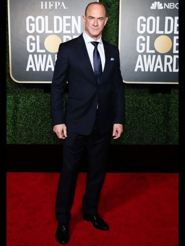 Christopher Meloni in Armani tuxedo at the Annual Golden Globe Awards 2021 Christopher Meloni in Armani tuxedo at the Annual Golden Globe Awards 2021