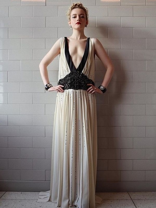 Julia Garner in Prada at the 78th Annual Golden Globe Awards 2021