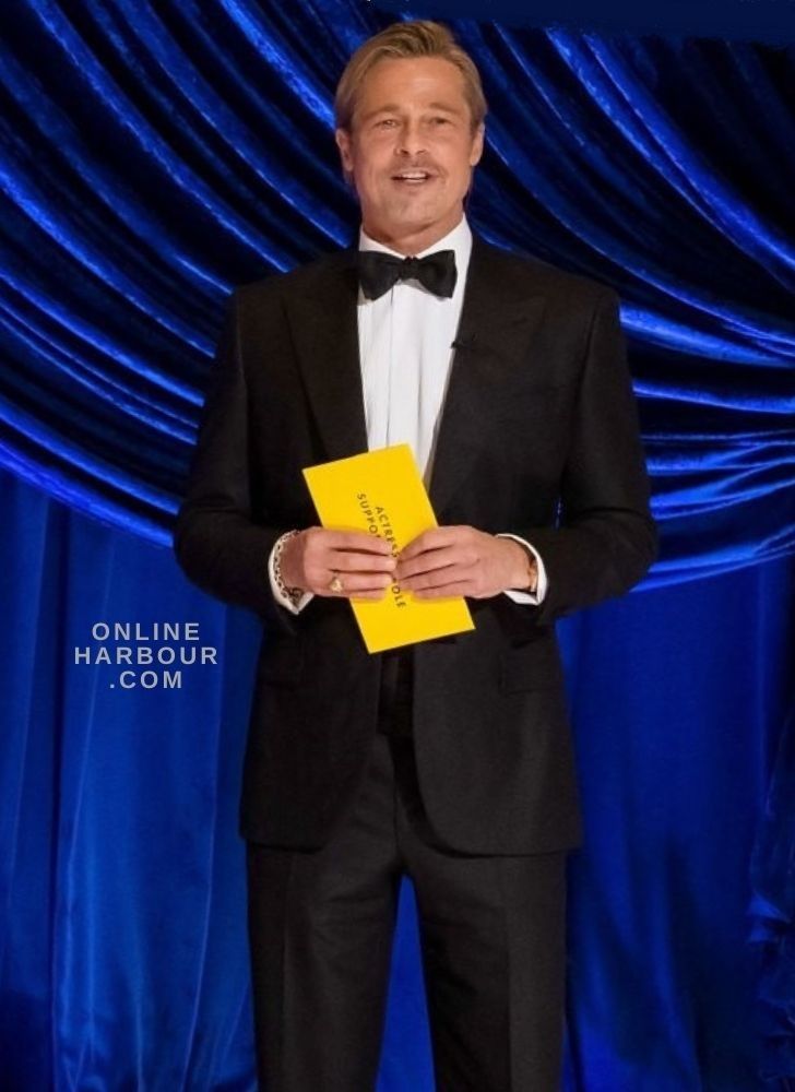 Brad Pitt presenting at the Oscars 2021 Academy Awards Online Harbour Brad Pitt presenting at the Oscars 2021 Academy Awards Online Harbour