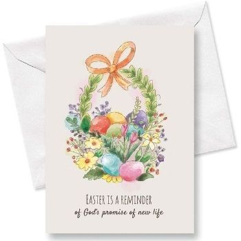 Easter Egg Basket Greeting Cards Inspiring Holiday Message