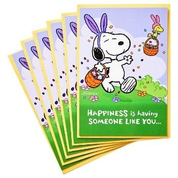 Hallmark Peanuts Pack of Easter Card Snoopy Jelly Beans Easter Card