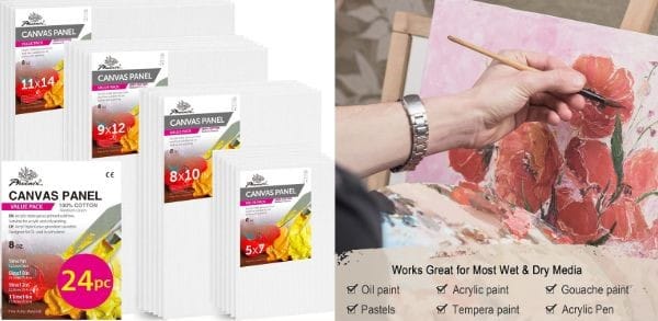 24 Pack Canvases for Painting 03_Acrylic art on Online Harbour website