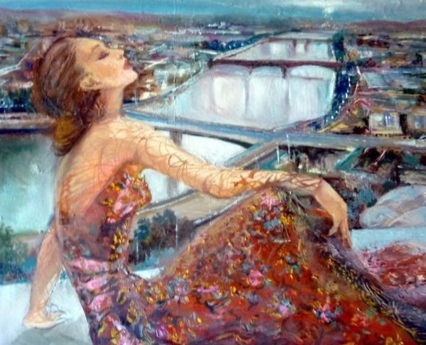 Point de vue ideal beauty acrylic painting