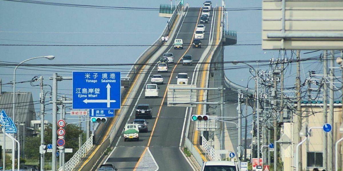 The Eshima Ohashi Bridge in Sakaiminato Japan