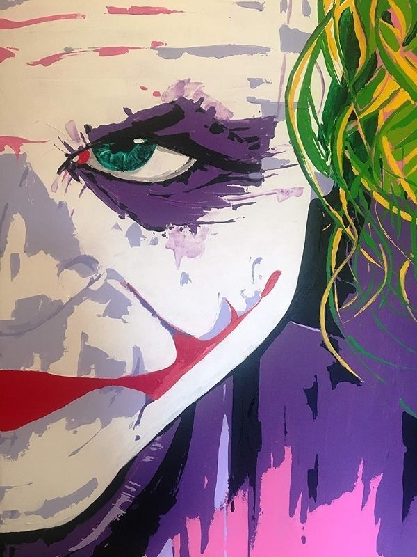 The Joker is a painting of actor Heath Ledger