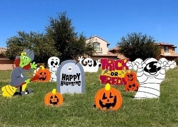 Halloween Outdoor Decorations Corrugate Yard Stake Signs Halloween Outdoor Decorations Corrugate Yard Stake Signs