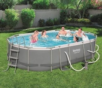 Outdoor Oval Frame Above Ground Swimming Pool Set Outdoor Oval Frame Above Ground Swimming Pool Set