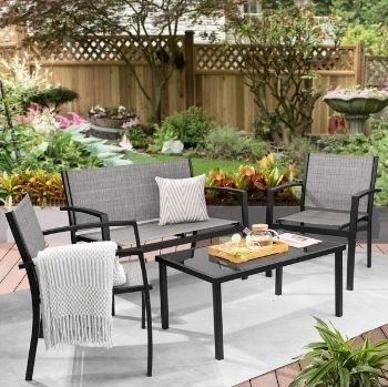 Patio Lawn Garden_4 Pieces Patio Furniture Set Patio Lawn Garden_4 Pieces Patio Furniture Set