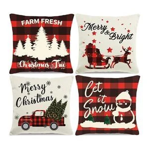 Christmas Decorations Throw Pillow Covers