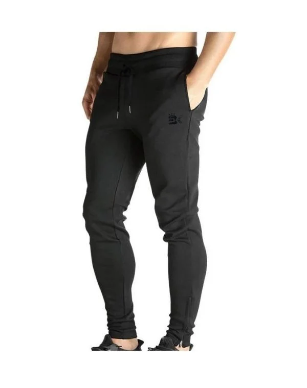 Mens Zip Joggers Pants Casual Gym Workout Track Pants