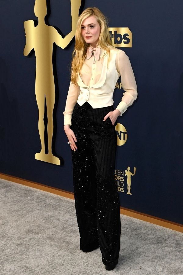 Elle Fanning wears Gucci at the SAG Awards 2022