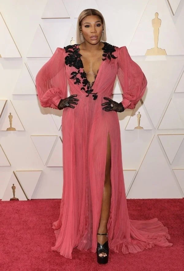 Serena Williams in Gucci at the Oscars 2022 Academy Awards.