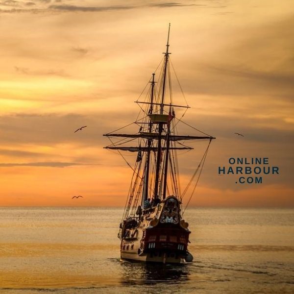 Sunset boat ship sails boat sea ocean_Online Harbour